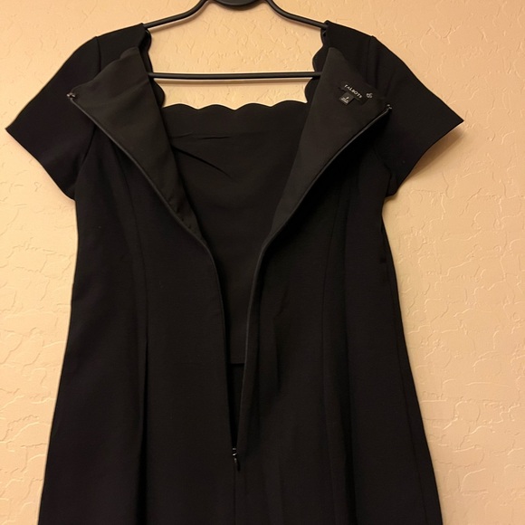 Talbots Black Shift Dress with Scalloped Edges - Picture 12 of 15